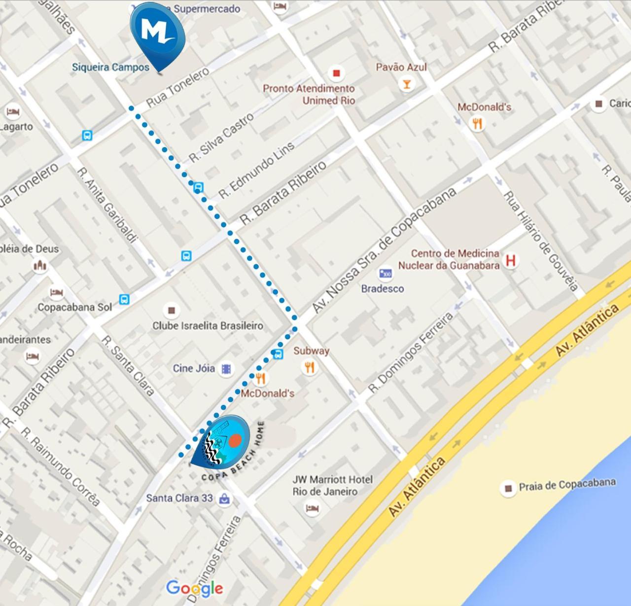 Copa Beach Home - Copacabana Posto 4 Quadra Da Praia Rio de Janeiro Exteriör bild
